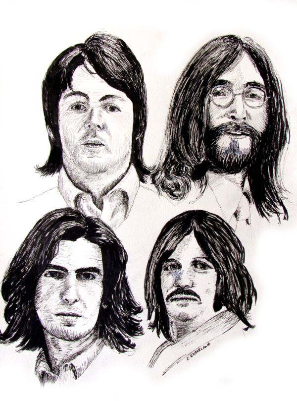 The Beatles in 1968 - Four Faces