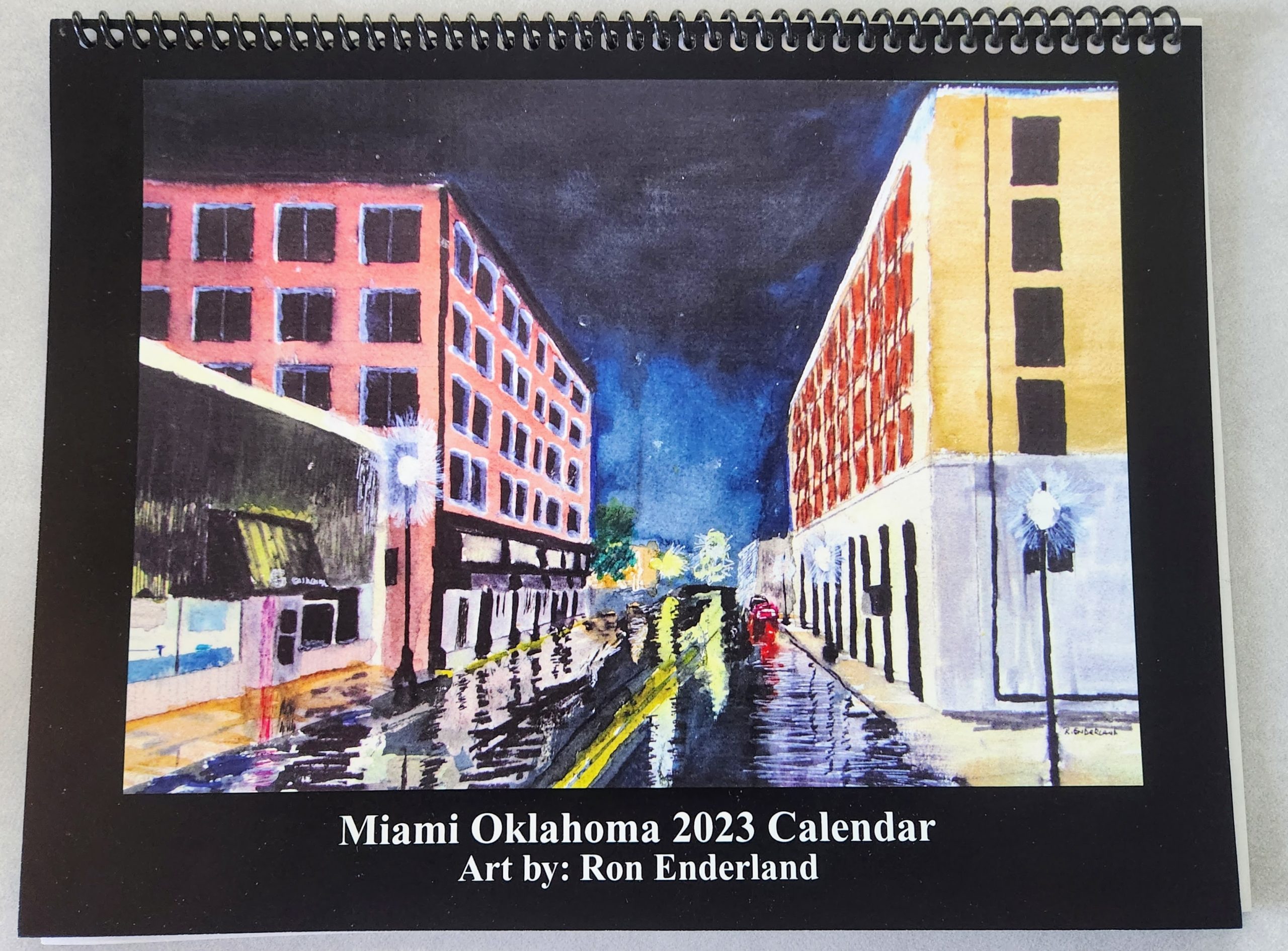 Miami, Oklahoma original art calendar